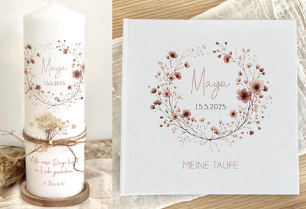 Maya_Taufkerze_mit_Gästebuch #v-kerze-teller