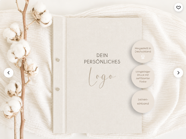 Exklusive Rednermappe mit hochwertigem Leineneinband + individuellem Logo