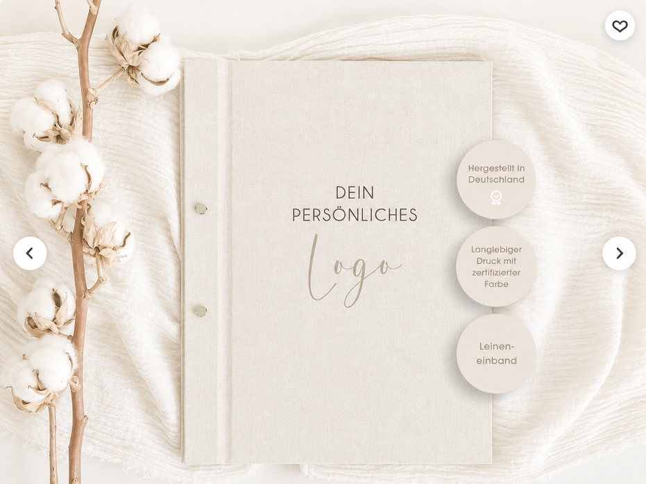 Exklusive Rednermappe mit hochwertigem Leineneinband + individuellem Logo