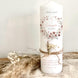 Taufkerze Luise mit Trockenblumen – Beige