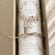 Taufkerze Luise mit Trockenblumen – Beige