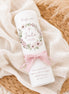 Taufkerze Jule mit Blumenkranz & Schleife – Rosa